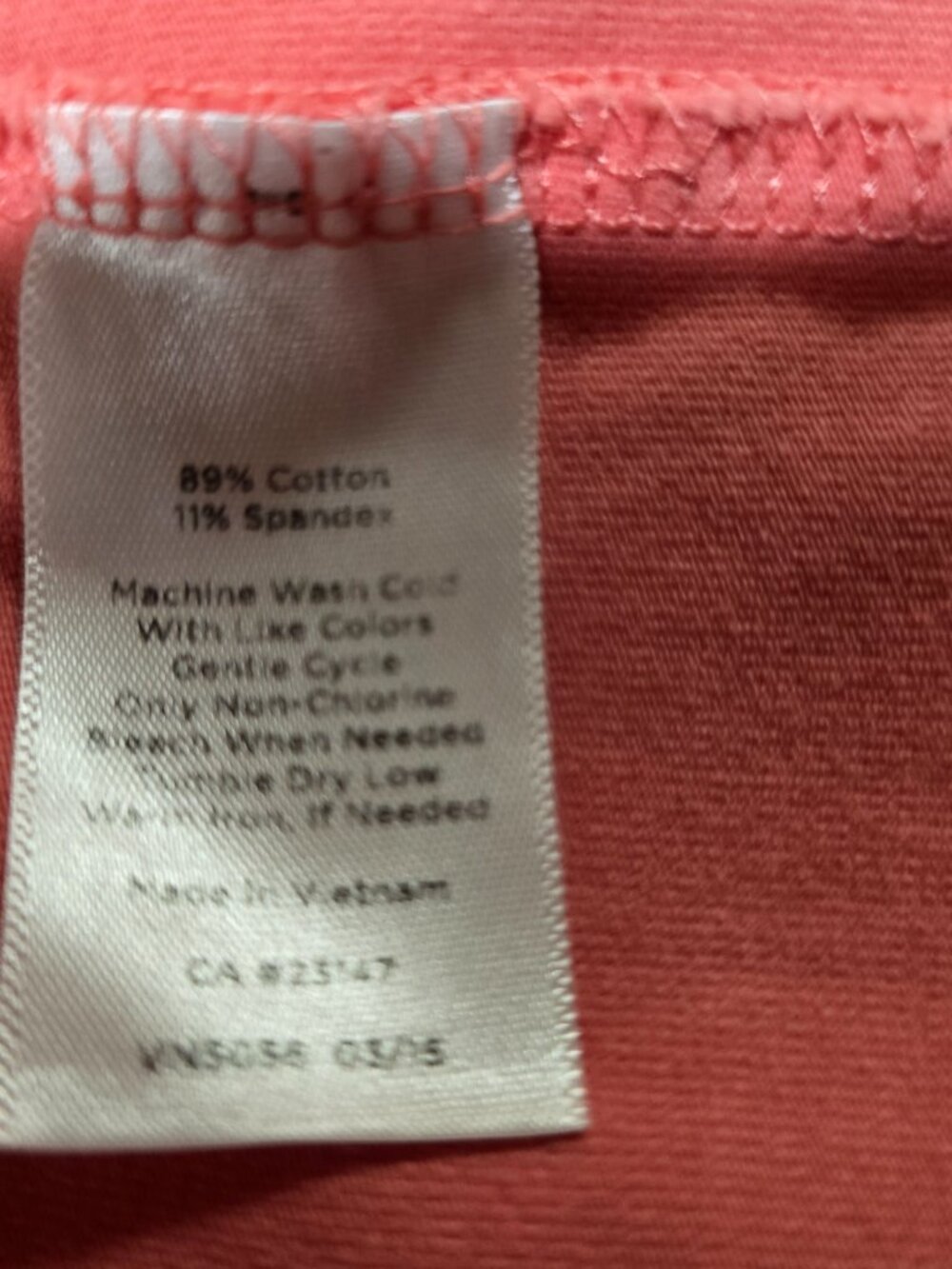 T by Talbots Everyday Yoga Jacket Full Zip Mock Neck Zip Pocket Coral Pink Large - Picture 8 of 8